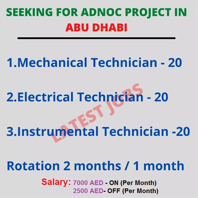 SEEKING FOR ADNOC PROJECT IN ABU DHABI