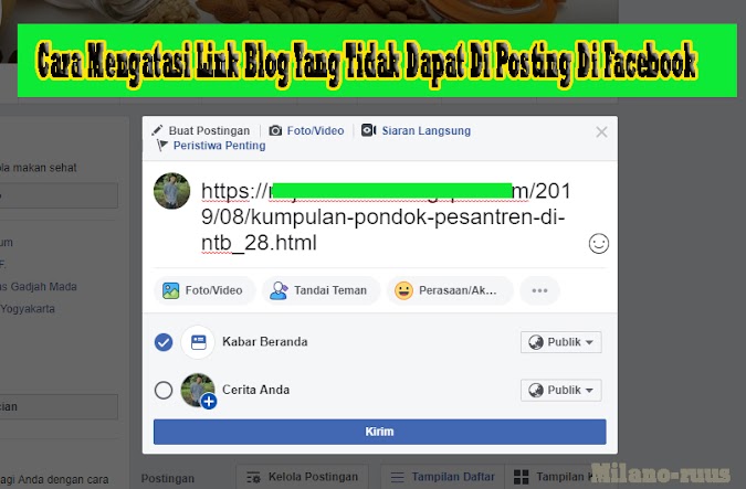 Cara Mengatasi Link Blog Yang Tidak Dapat Di Posting Di Facebook