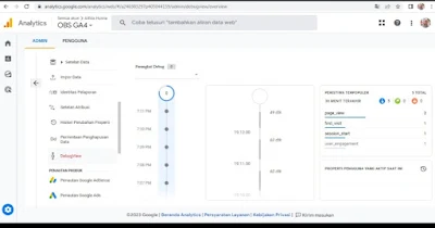 Debug view analytics