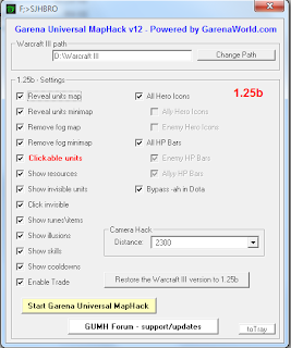 Garena Universal MapHack 12 - GUMH 12 for Warcraft 1.25b Patch