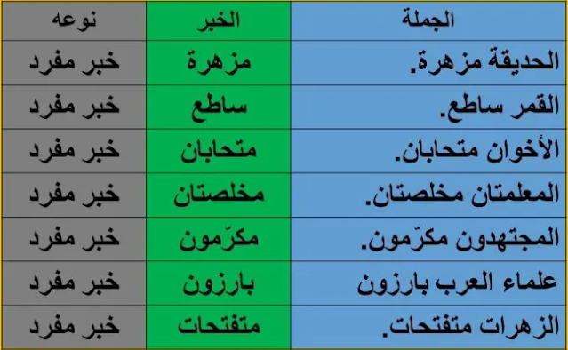 انواع الخبر وشرح مبسط مع الأمثلة