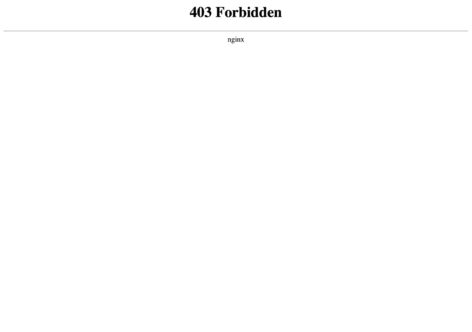 nginxが返す403 Forbiddenエラーページ