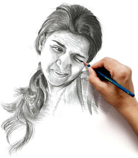 pencil sketches of funny