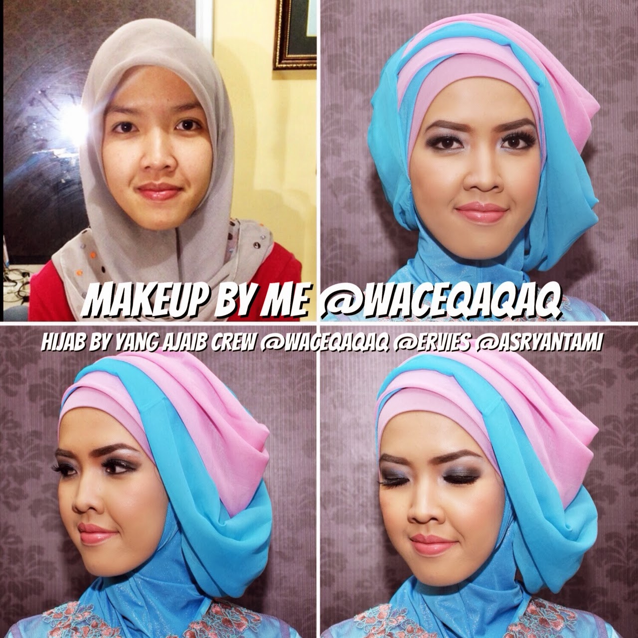 Tutorial Hijab Segi Empat Dengan 2 Warna Tutorial Hijab Paling
