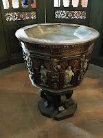 Baptismal font in Västerås Cathedral.