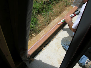 préparation de l'appui de porte fenêtre