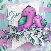 Owl-birdie leafy for you card using Stampin Up Bird's Eye View and Layering Leaves stamp sets, Nested Essentials dies and Bough Punch. Coloured with Stampin' Blends alcohol markers. Card by Di Barnes - Indpendent Demonstrator in Sydney Australia - stampinupcards - colourmehappy - cardmaking - stamping - alcohol markers