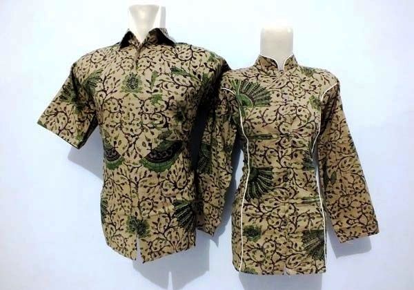  35 model seragam batik guru modis dan polos modern 