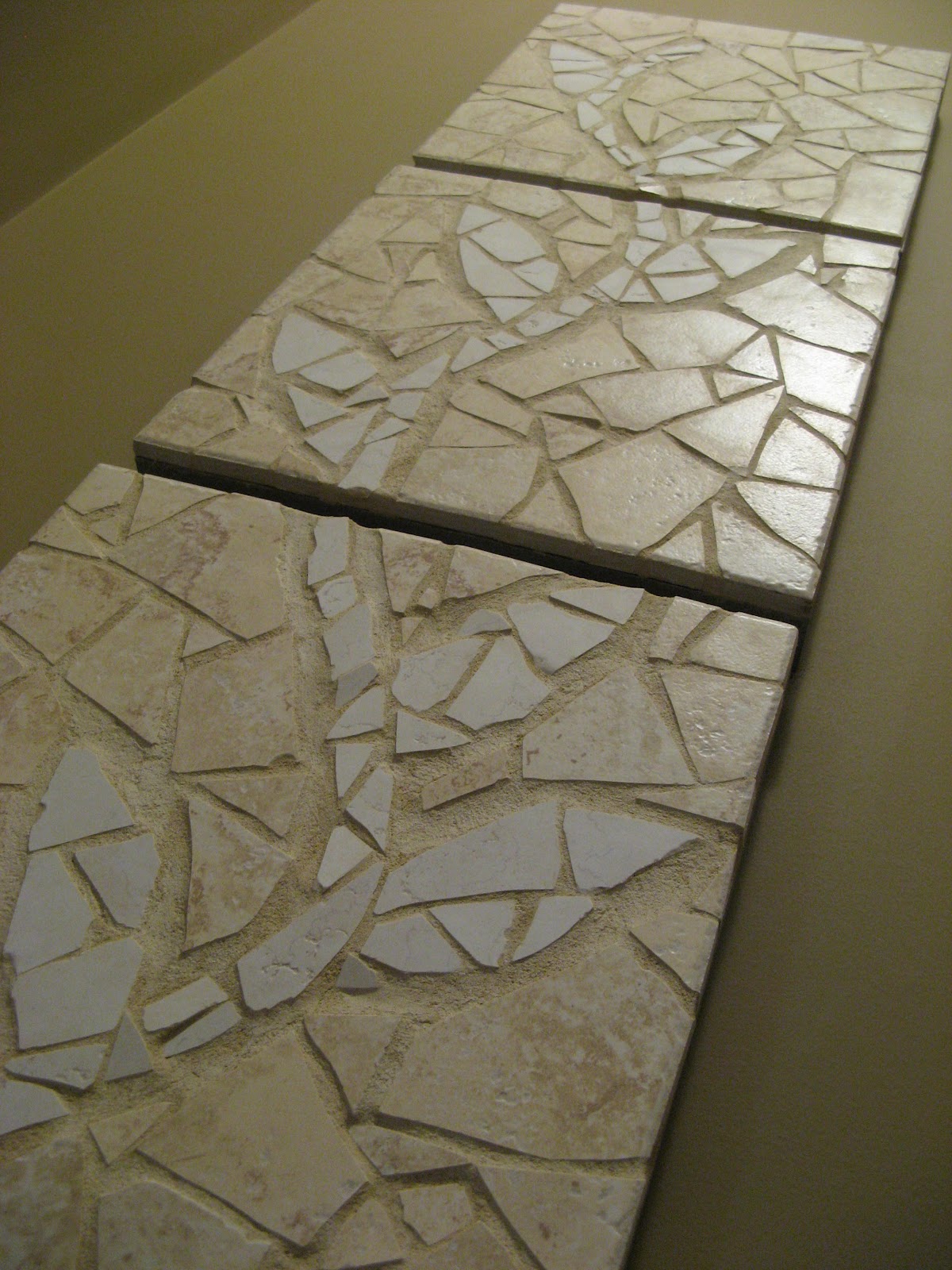 ... ceramic tiles leftover from the installation of the tile floors in our