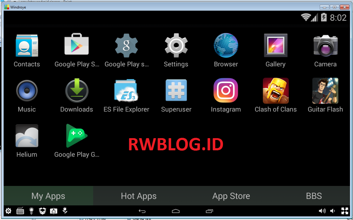 Emulator Android Ringan Untuk Komputer Spek Rendah RWBLOG