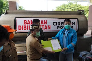 8000 Liter Disinfektan Bantuan Cirebon Power Akan Disemprotkan Diseluruh Desa Pemkab Cirebon