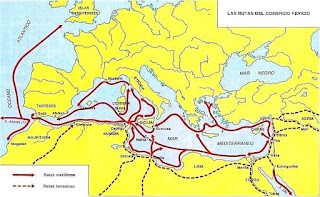 Rutas comerciales de los fenicios