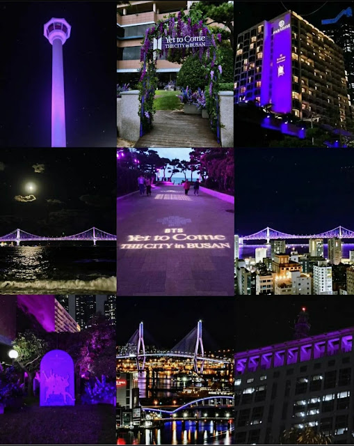 Busan city turning into purple