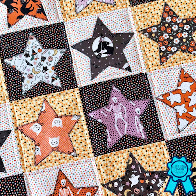 Halloween Star Quilt ©Copyright 2024 Belinda Karls-Nace/Blue Ribbon Designs, LLC http://www.blueribbondesigns.blogspot.com