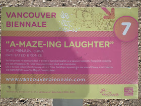 A-Maze-Ing Laughter plaque at english Bay