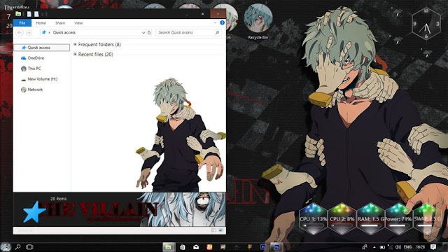 Windows 10 Ver. 1703 Theme Shigaraki Tomura by Enji Riz