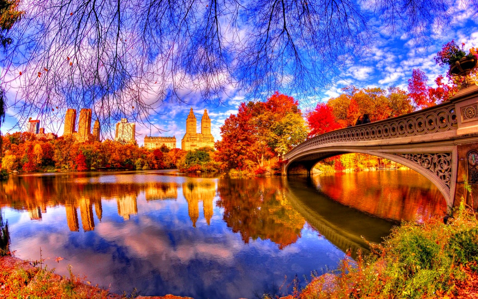 Hd Desktop Wallpaper Autumn Bridge