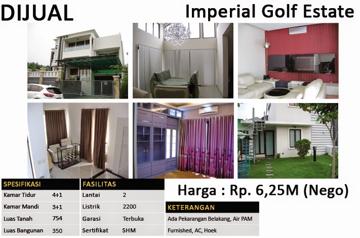 Jual Rumah di Imperial Golf Estate Jual Beli Rumah