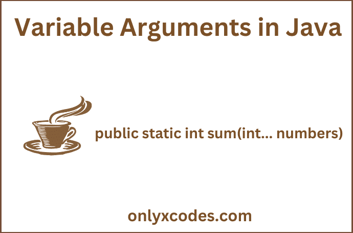 variable arguments in java