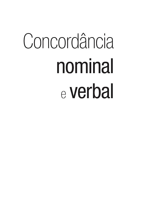 CONCORDÂNCIA VERBAL E NOMINAL PARA CONCURSOS