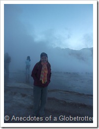 Me freezing in my sandals
