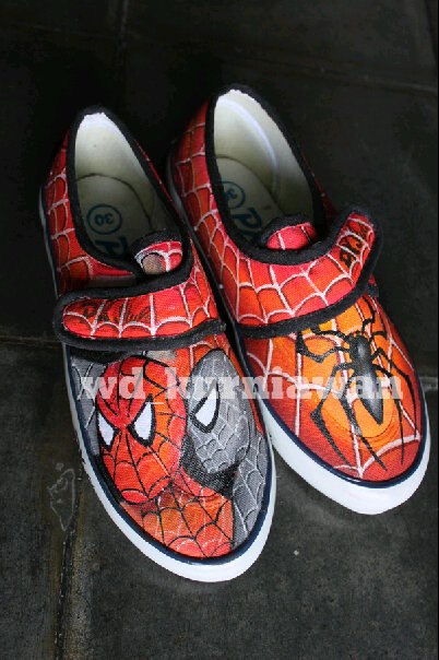 Painting Shoes  Spiderman