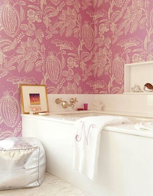 Home wallpaper murals - Best Wallpaper Ideas for the Bathroom, bathroom wallpaper styles