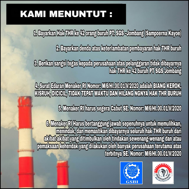 Gsbi Gabungan Serikat Buruh Indonesia Mei 2020
