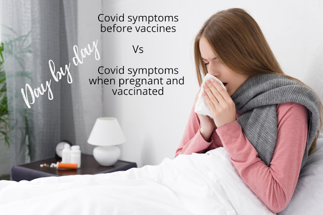 covid symptoms before and after vaccines and whilst pregnant