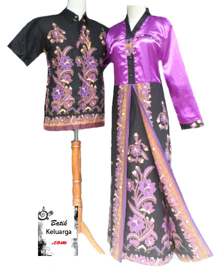 Model Baju  Gamis Batik  Kombinasi  Satin  2019