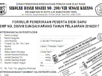 DOWNLOAD CONTOH FORMULIR PENERIMAAN SISWA BARU SD/SMP/SMK TAHUN 2016/2017