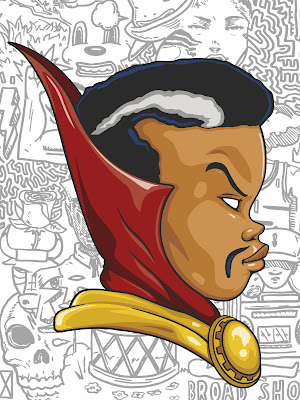 Doctor Strange & Brother Voodoo Marvel Screen Prints by Hebru Brantley x Line Dot Editions