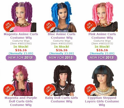 Costume Craze also provide a large selection of  cheap wigs for kids. There are many cute wigs which are suitable for children.