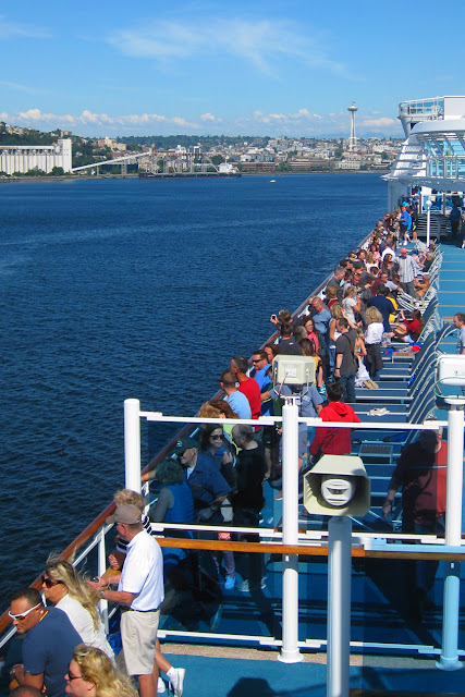 Leaving Seattle aboard the Ruby Princess, copyright Carl Dombek