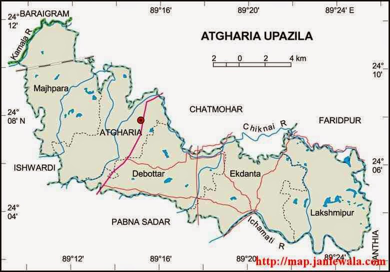 atgharia upazila map of bangladesh