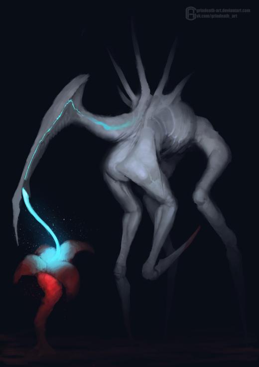 Oleg Bulakh deviantart artstation arte ilustrações ficção científica fantasia sombria terror cósmico lovecraft criaturas