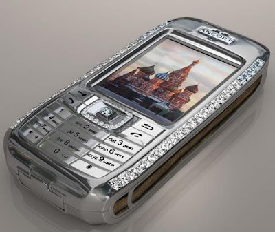 Silver color beautiful mobile phone stills