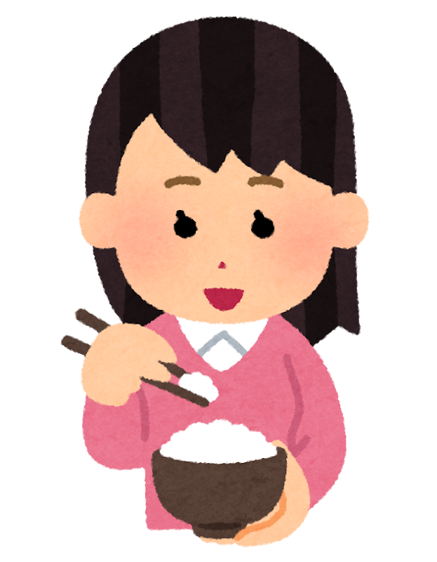 いろいろな箸でご飯を食べる人のイラスト かわいいフリー素材集 いらすとや