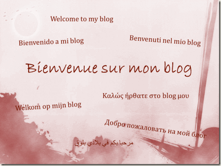 Bienvenue sur mon blog