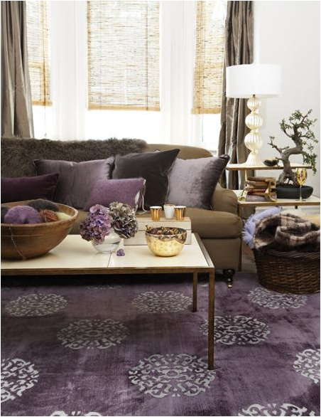 Purple and Brown Living Room Ideas