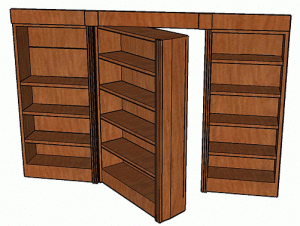 how to build a hidden bookcase door