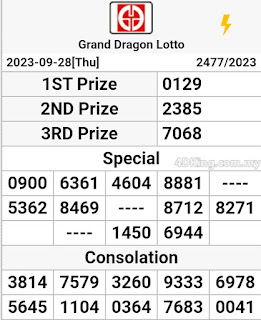 grand dragon lotto live result today 29 September 2023