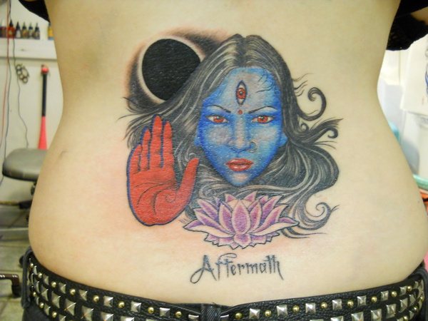 (Charmed459 @Adamquotedaily the tattoo is a symbol of the goddess Kali.