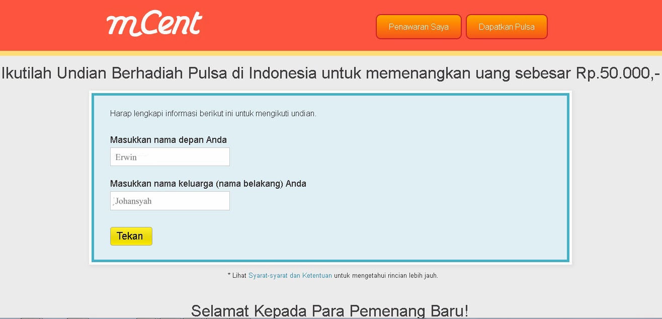 Cara Mendapatkan Pulsa Gratis Dari Mcent  Berbagi Ilmu 