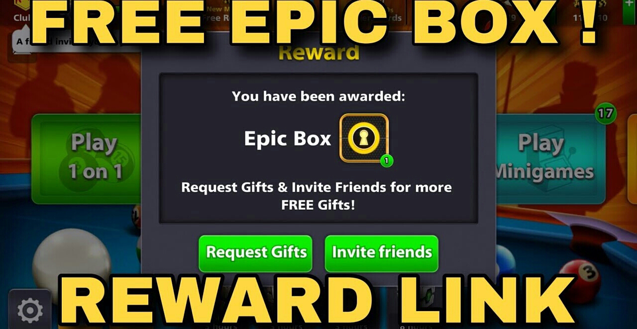 8 BALL POOL FREE EPIC BOXES REWARD - 8 Ball Pool free ... - 