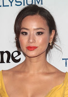 Jamie Chung ample cleavage in sexy yellow gown at The Art of Elysium 2016 HEAVEN Gala red carpet photo