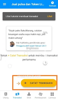 Cara menambah barang pada BukuWarung