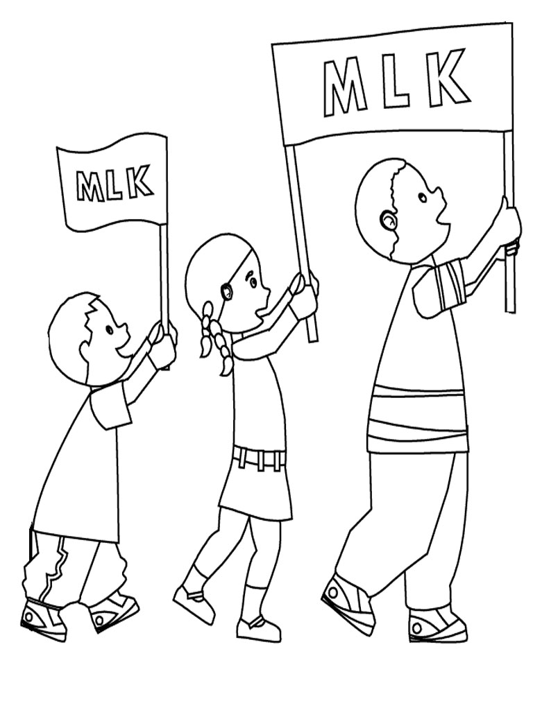 Martin Luther King Jr Parade Coloring Pages