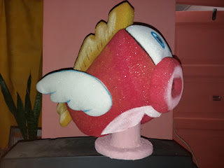 Gorro o Sombrero en goma espuma de Cheep Cheep, Mario Bros
