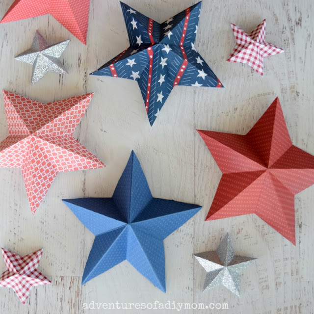 3D paper stars